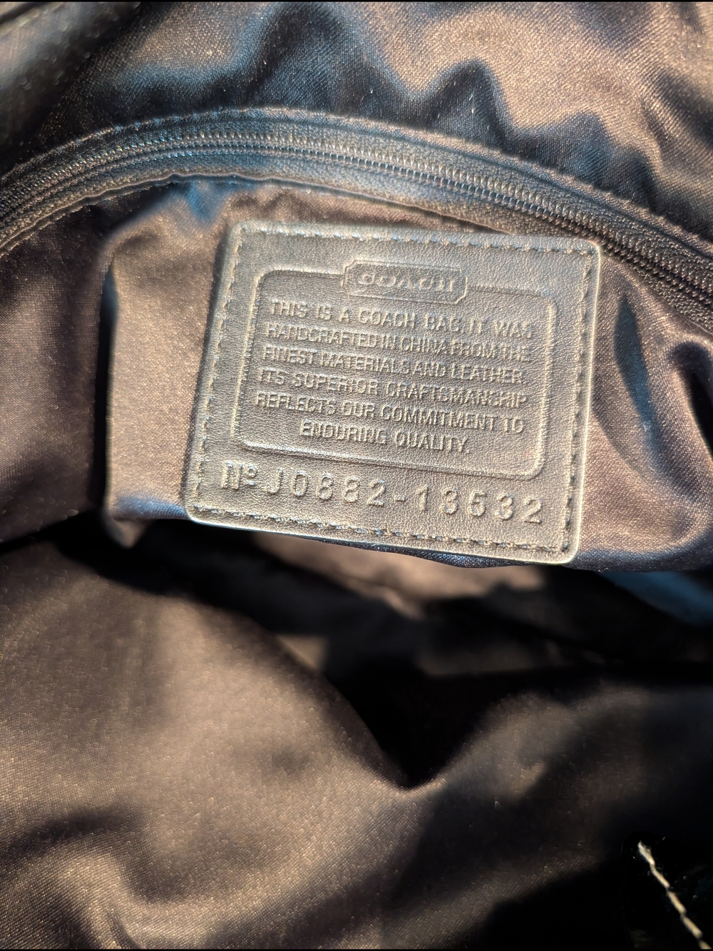 Coach Black and White Signature Tote Bag - Picture 11 of 13